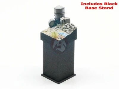 Model Victoria 1/35 Figure Vignette Base with Fuel Drum (w/Stand) (3x3cm) BA002