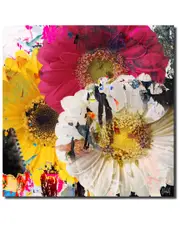 Ready2HangArt Painted Petals LXXXVII Wrapped Canvas Wall Art by Tristan Scott
