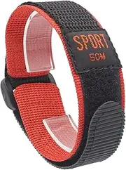 [AMHUGE] Hook & Loop Nylon Sport Watch Band-Waterproof Outdoor Watch Strap for Men or Women-Choice of Color & Width (18mm, 20mm, 22mm)