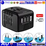 International Universal Travel Adapter 3 USB &Type-C Outlet Converter Plug Power