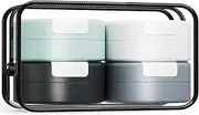 Mrsdry Travel Containers for Toiletries, Magnetic Travel Capsules, TSA Approved Travel Size Containers with Clear Bag Leak-proof Travel Accessories with Multiple Labels for Better Organization, Grey