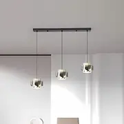 Contemporary Scandinavian Cylinder Marble Glass 1/2/3 - Light Chandelier For Dining Room