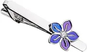 [DEARMAMY] Flower Tie Clip Mens Clip on Tie Mens Accessories Jewelry Clip on Ties for Men Accessories for Men Jewelry Necktie Clip on Men's Suit Accessories Necktie Clips Tie Pin Copper