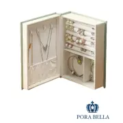 【Porabella】貴婦皮革首飾盒 珠寶盒 ins風收納本 飾品盒 飾品戒指項鍊耳環耳夾收納 展示收納盒防水