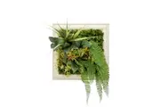 YES4HOMES 3D Green Artificial Plants Wall Panel Flower Wall With Frame Vertical Garden UV Resistant 33X33CM