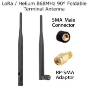 Heavy Duty Foldable SMA Male Antenna for LoRa Helium HNT 868MHz IoT LoRaWAN