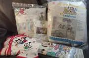 Lot of Vntg NIP or unused Disney Dundee Baby items - Baby Micky, Minni & Pluto