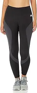 [adidas] womens High Intensity Colorblock 7/8 running compression tights, Black/Carbon, XX-Small US