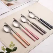 8Pcs Cutlery Set Spoons Chopsticks Tableware Set Spoon Chopsticks Dinnerware Set