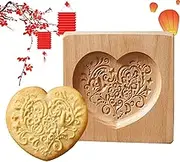 Carved Wooden Cookie Mold | Cookies Stamp Mold Cutter - Molds for Baking, Craft Decorating Baking Tool for Wedding
