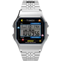 在飛比找Yahoo奇摩購物中心優惠-TIMEX 天美時 Pac-Man 小精靈電子錶- 銀/34