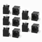 10 Pieces RJ11 4 Pin Modular Network PCB Jack Vertical Ports Sockets