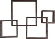 Danya B Decorative Wall Mount Floating Intersecting Cube Accent Wall Shelf