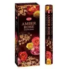 Hem Amber Rose Incense Sticks Hand Crafted Fragrance Masala Agrabatti 120 Sticks