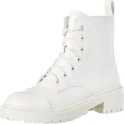 [The Drop] Women's Sparta Chunky Sole Lace-Up Combat Boot