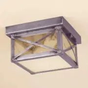 11C Ceiling Flush Box Fixture Series -Old Brass