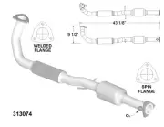 Catalytic Converter for 1998-1999 Saturn SC2