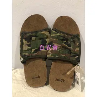 【百衣會】【晴天小舖】現貨: 美國 Sanuk Bixby Camo Hemp 迷彩平底拖鞋涼鞋男鞋 男款 全新真品 山路克