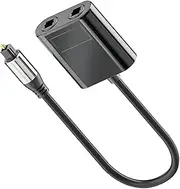 Veemoon Optical Fiber Audio Splitter Out Connect to Two Receivers for Home Theater CD Supports Uncompressed Durable Design