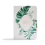 CSB ON-THE-GO BIBLE, WHITE FLORAL TEXTURED LEATHERTOUCH