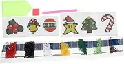 Kisangel 1Set Christmas Stickers Xmas Bead Art Kits for Festive Decoration for Home No Frame Included Fun Craft Activity