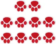 DOITOOL 10Pcs Multi Function Paw Patches Adorable Embroidered Cloth Stickers for DIY Clothes Hats Bags Self Adhesive Decorative Accessories for Personal Tailor Use