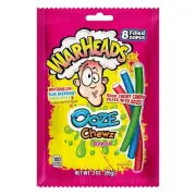 Warheads Ooze Chewz Ropes, 8 Filled Ropes Per 3oz Bag, BB 4/10/2024, Pack of 12