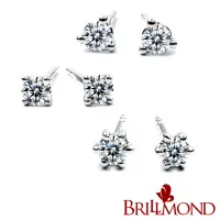 在飛比找momo購物網優惠-【BRILLMOND JEWELRY】20分鑽石耳環18K白