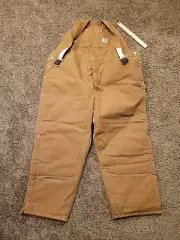 CARHARTT NWT Duck Bib Overall Quilt Lined Men’s R02 BRN 56 X 30 RB 14806