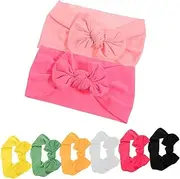 [HAPINARY] Elastic Baby Headband Turban Knot Headwear 8 Colors Baby Hairband Set Bow Soft Comfortable for Newborns Toddlers Boys and Girls