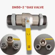1 PCS DN50 2 '' STAINLESS HEAVY DUTY GAS VALVE WITH 2 INTERCONNECT NIPPLES