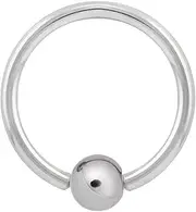 [BodyJewelryOnline] High Polish Titanium Captive Bead Ring (18G - 3/8" Inch)