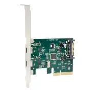 PCI-E 4x Express to USB 3.1 USB-C Type C Dual Port Add on Riser Expansion Card m
