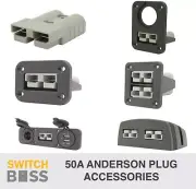 50A ANDERSON Type Plug Connector Flush Surface Mount Power Outlet - All Styles