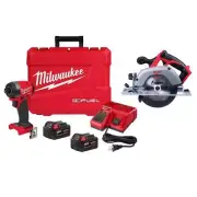 Milwaukee Impact Driver Kit 1/4" Hex 18V Li-Ion Brushless w/ Circular Saw 6-1/2"
