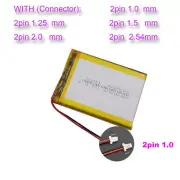 3.7V 3000mAh 11.1Wh 505573 Li Battery JST 2Pin Connector For GPS Tablet PC PSP