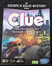 Clue Treachery at Tudor Mansion, Clue Escape Room Board Game *New* Never Played