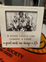 Hobby Lobby Wood And Glass Picture Frame For A Coach.” A Good Coach Can..”. 8x8