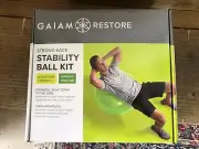 Gaiam Restore Strong Back Stability Ball Kit NEW in Box