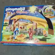 Playmobil 9494 Christmas Illuminating Nativity Manger creche toy NOB complete