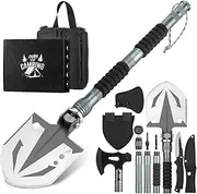 ZENHOSIT Survival Shovel with Camping Axe: Multifunctional Tactical Gear for Outdoor Adventure - 180 Degree Folding Camping Shovel Multi-Tool with Carry Pouch for Outdoor Camping Hiking