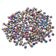 250pcs 6mm Bicone Glass Crystal Beads, Faceted Beads Colorful