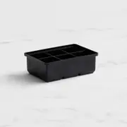 Kitchen Pro Kool 6 Cube Jumbo Silicone Ice Tray Charcoal