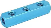 1/4" (Power tool) PT Thread 6 Ports 3 Way Quick Connect Air Hose Manifold (79ry150qf193) Block Splitter