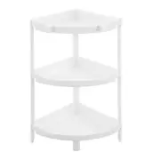 Boxsweden 3-Tier 70cm Corner Storage Shelf Home/Room Organiser Rack Stand White
