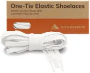 1 Pair One-Tie Elastic Flat Shoelaces for Sneakers Boots, Eco-Positive Stretc...