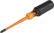 Klein Tools 6934INS 1000V Slim Tip Insulated Screwdriver, 4-Inch Round Shank, 2 Phillips Tip, Cushion Grip Handle