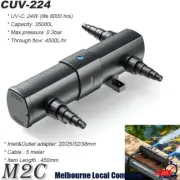 SUNSUN UV Sterilizer 24W UVC Light Lamp Clarifier CUV-224 Aquarium Pond Fish Dam