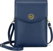 [Peacocktion] Small Crossbody Cell Phone Bag for Women, Leather Shoulder Bag Card Holder Phone Wallet Purse