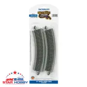 Bachmann 44505 15" Radius Curved Track (HO Scale) (4pcs) model railroading train